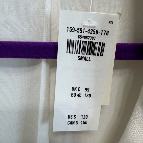 Abercrombie Wrap-Front Blazer Mini Dress Cream old Money Women's S New - Picture 11 of 13